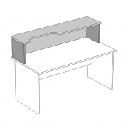 Надстройка к столу с вырезом левая 01.468 (120х38х37)